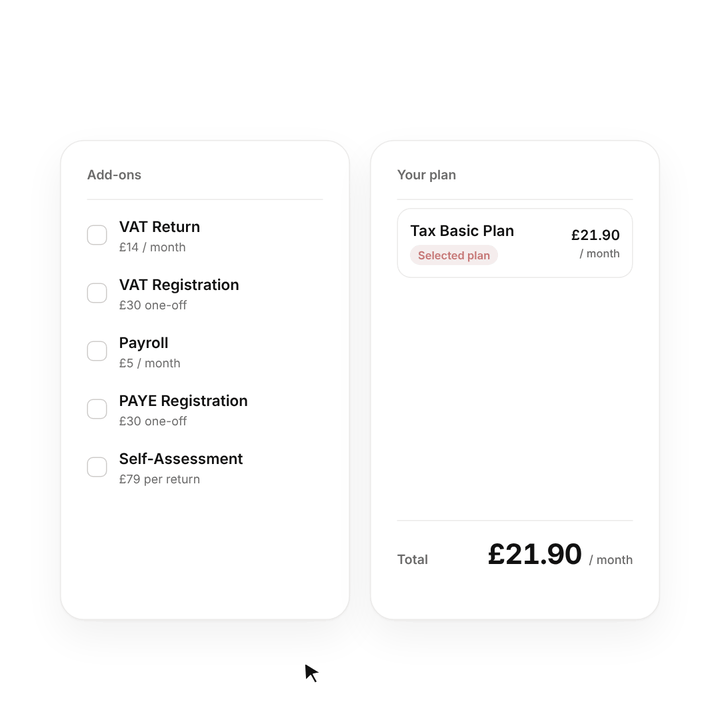 Customise your plan