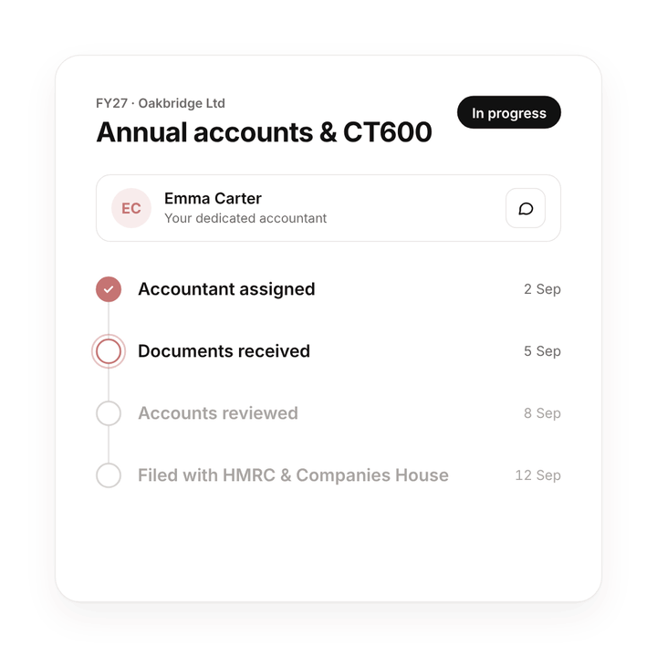 Dedicated accountant support